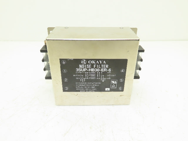 Okaya 3SUP-HB30-ER-6 Noise Filter 30A 500V 3PH