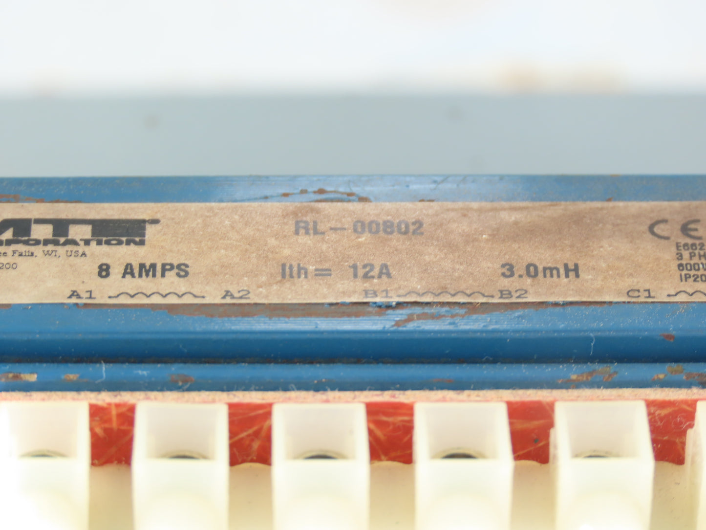 MTE RL-00812 Line Reactor 3.0mH 8A 600VAC 3PH Type 1 Enclosure