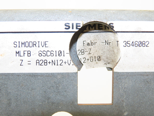 Siemens MLFB 6SC6101-2B-Z Simodrive PLC Slot Rack 5-Card Chassis w/Capacitor