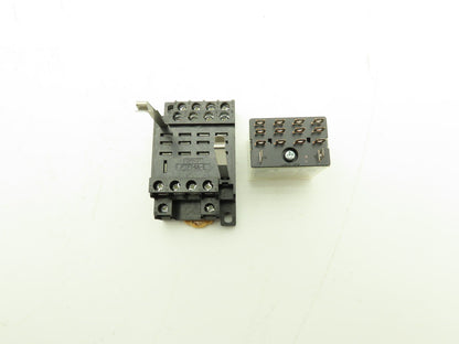 Omron LY4N 24VDC Relay W/Base Lot of 10