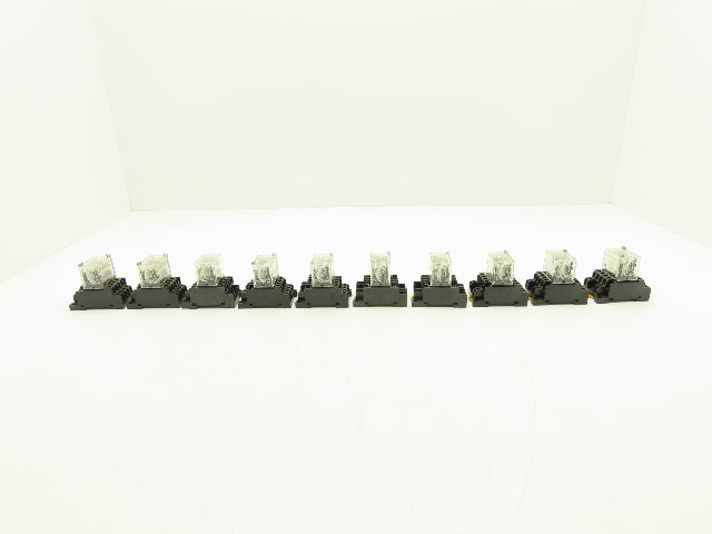 Omron LY4N 24VDC Relay W/Base Lot of 10