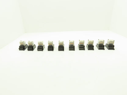 Omron LY4N 24VDC Relay W/Base Lot of 10