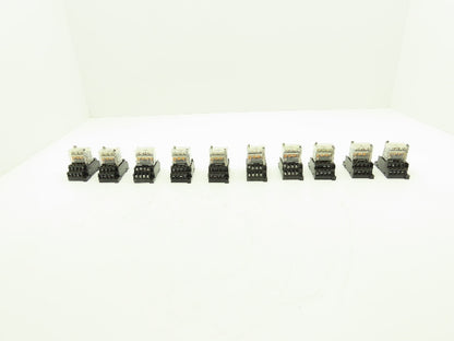 Omron LY4N 24VDC Relay W/Base Lot of 10