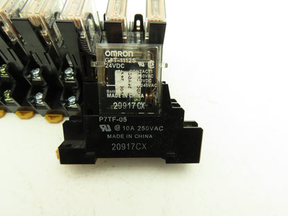 Omron G7T-1112S Relay W/Base 10A 30vdc/240-250vac 1/2Hp 24v Coil Lot of 9