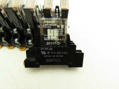Omron G7T-1112S Relay W/Base 10A 30vdc/240-250vac 1/2Hp 24v Coil Lot of 9