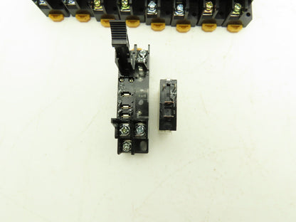 Omron G7T-1112S Relay W/Base 10A 30vdc/240-250vac 1/2Hp 24v Coil Lot of 9