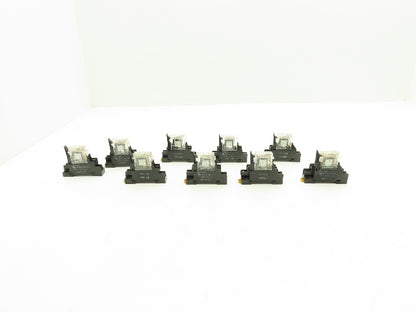Omron G7T-1112S Relay W/Base 10A 30vdc/240-250vac 1/2Hp 24v Coil Lot of 9