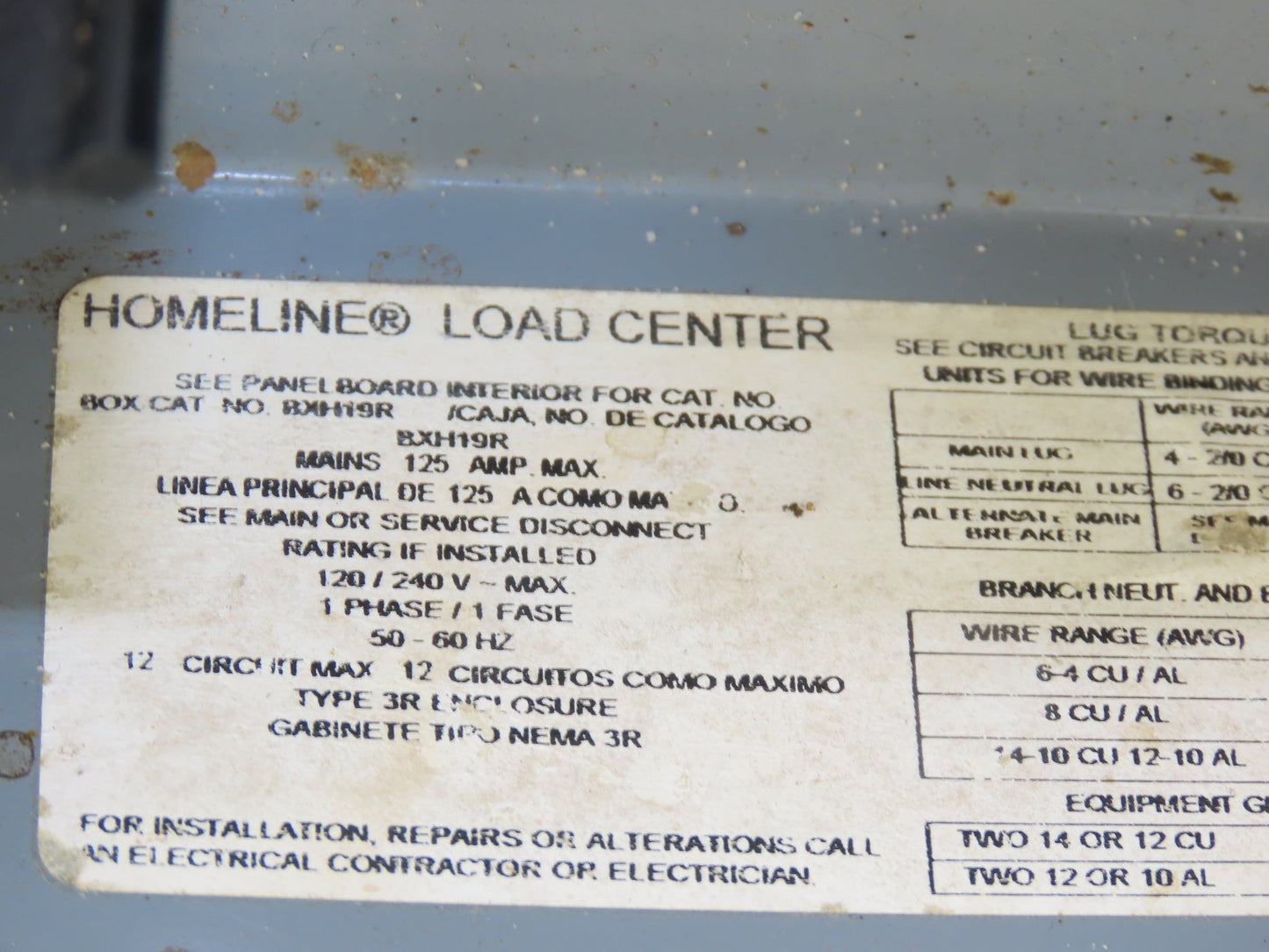 Square D HOM1224M100PRB Homeline Panelboard Load Center  100A 1Ph