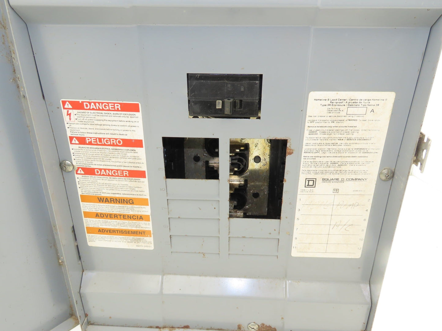 Square D HOM1224M100PRB Homeline Panelboard Load Center  100A 1Ph
