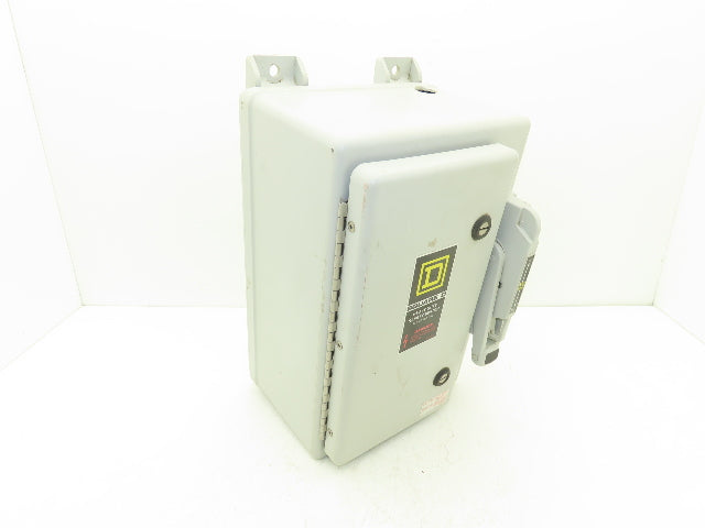 Square D HU-361-DF Safety Disconnect Switch 30A 600VAC 30HP 3Ph Non Fused