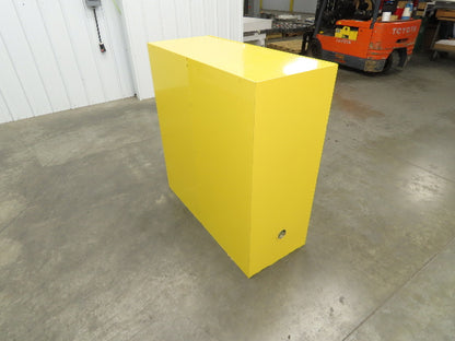 Uline H-1563M-Y Yellow Flammable Safety Cabinet Dual Door 30 Gallon Liquid