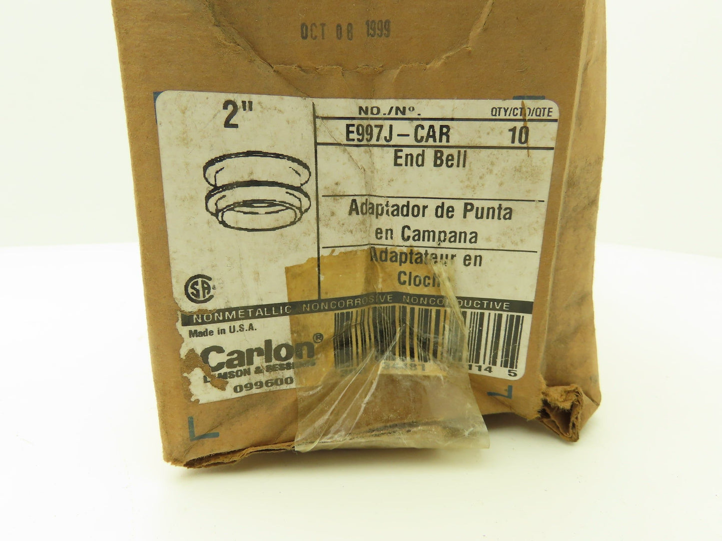 Carlon E997J Bell End Adaptor Size 2" PVC Gray Schedule 40 Conduit Lot of 10