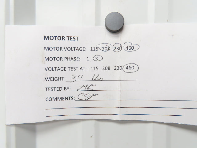 Leeson 110451.00 AC Motor 2Hp 1725 RPM 230/460V 3PH G56C TEFC C6T17FC9E