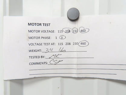 Leeson 110451.00 AC Motor 2Hp 1725 RPM 230/460V 3PH G56C TEFC C6T17FC9E