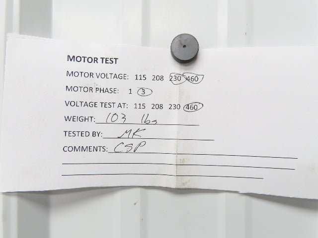 Elektrim Type ESG AC Motor 5Hp 1735 RPM 230/460V 3PH 182/184TC TEFC