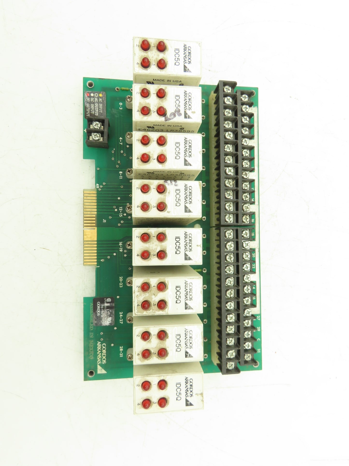 Gordos Arkansas PB-32Q Circuit Board with 8 IDC5Q 4-Channel input Modules