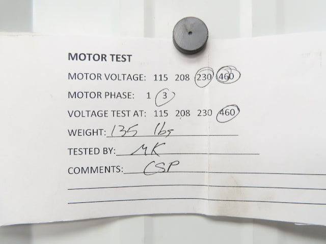 Marathon TFC 2L 213TTFC8026AA AC Motor 7.5Hp 1740 RPM 230/460V 3PH 213T TEFC