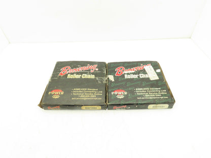 Browning J60 Riveted Roller Chain #60 Single Strand 3/4" Pitch 10'L  Lot of 2