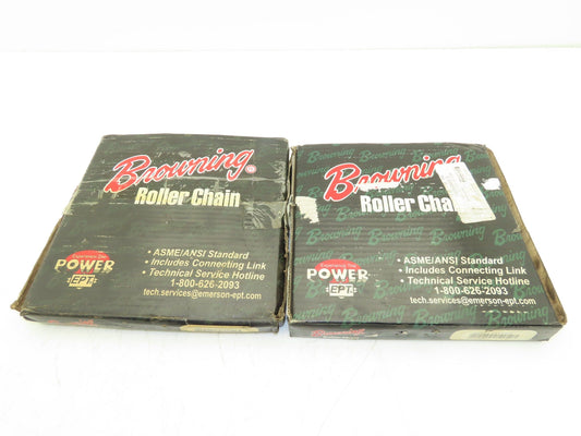 Browning J60 Riveted Roller Chain #60 Single Strand 3/4" Pitch 10'L  Lot of 2