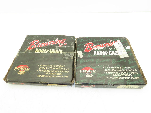 Browning J60 Riveted Roller Chain #60 Single Strand 3/4" Pitch 10'L  Lot of 2