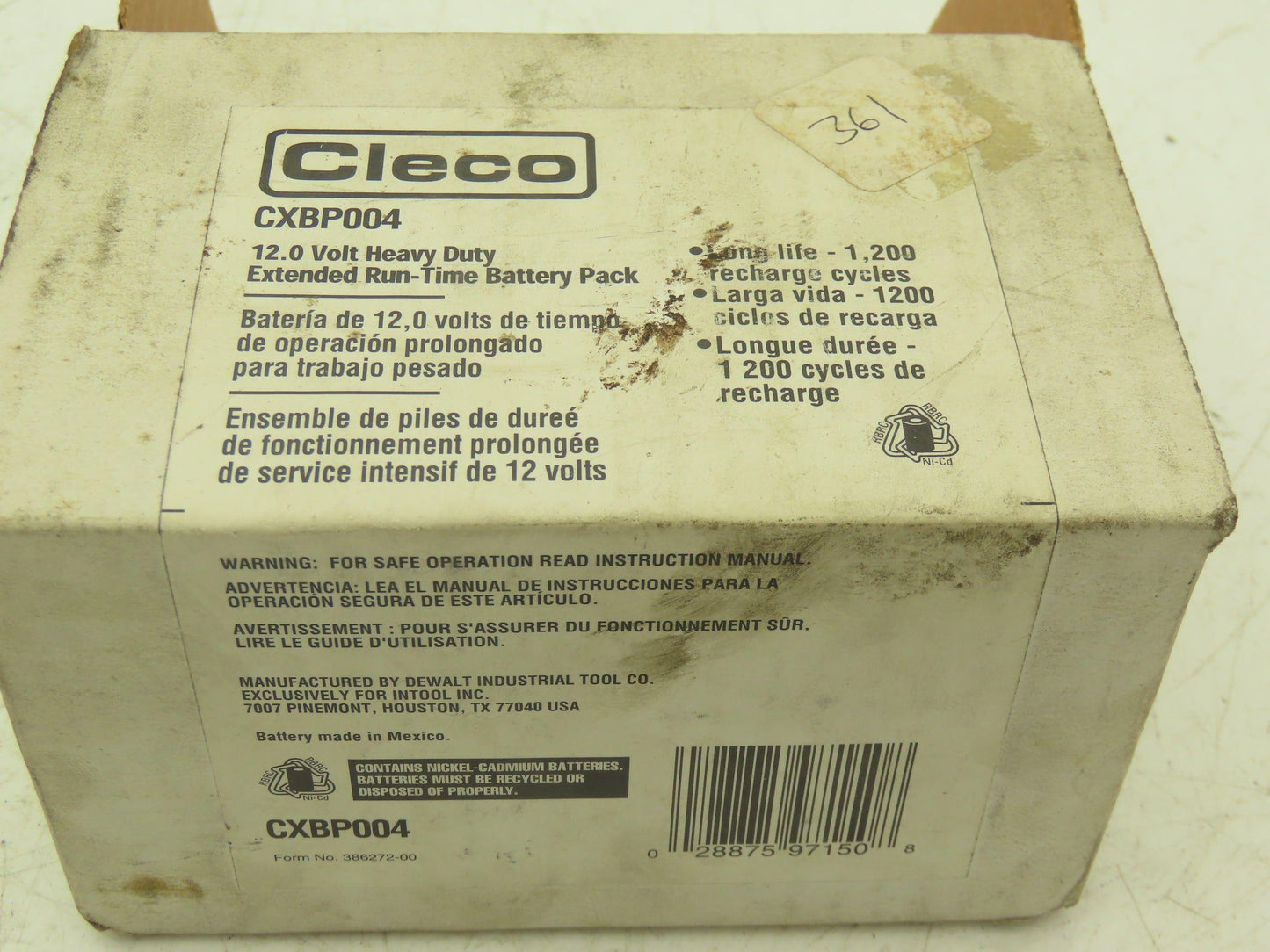 Cleco CXBP004 Extended Run-Time Battery Pack for Cleco Power Tools 12V