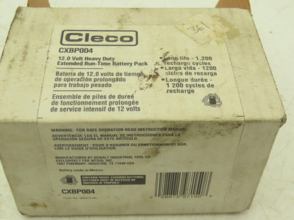 Cleco CXBP004 Extended Run-Time Battery Pack for Cleco Power Tools 12V