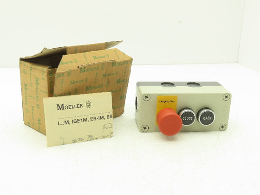 Moeller PSB-3 Pushbutton Station Open/Close/Emergency Stop