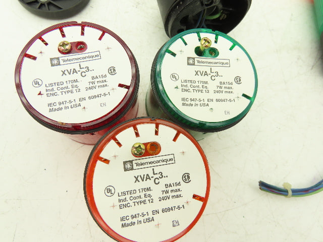 Telemecanique Stack Light Red/Amber/Green 24V Lot of 3