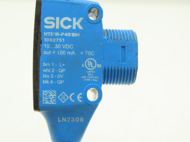 Sick HTE18-P4B1BH Photoelectric Proximity Sensor 10-30vdc Light/Dark Switching