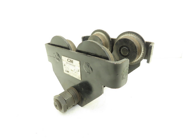 CM 633 1-Ton Plain Type Manual Push Trolley 3"-8" Flange 2000Lb