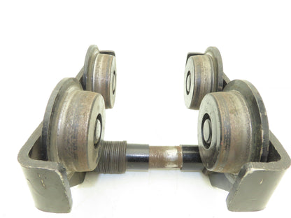 CM 633 1-Ton Plain Type Manual Push Trolley 3"-8" Flange 2000Lb