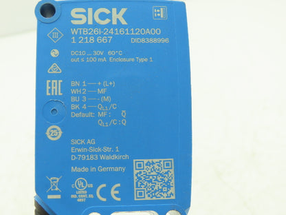 Sick WTB26I-24161120A00 Photoelectric Proximity Sensor 30-2000mm Sensing Range