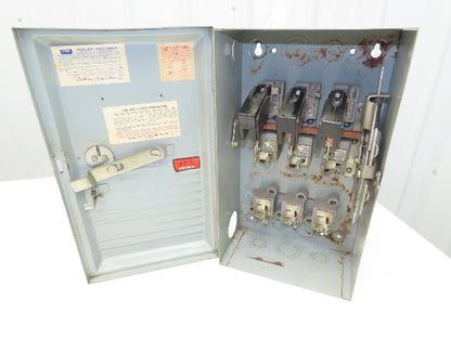 FPE 1636R Safety Disconnect Switch 60A 600VAC 50HP 3Ph Fused