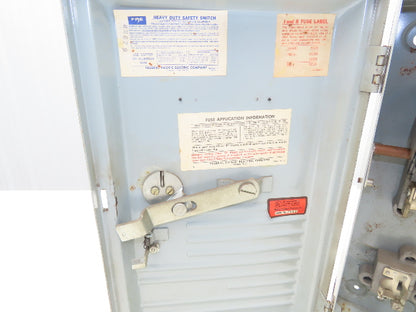 FPE 1636R Safety Disconnect Switch 60A 600VAC 50HP 3Ph Fused