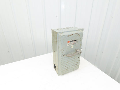 FPE 1636R Safety Disconnect Switch 60A 600VAC 50HP 3Ph Fused