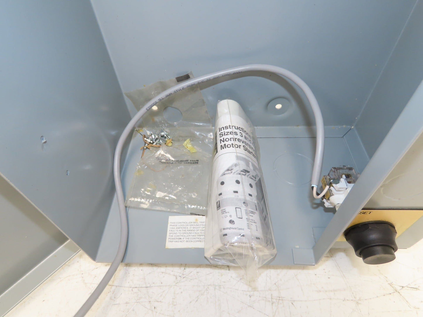 Westinghouse W200S3CF Combination Starter Enclosure Only Size 3 3ph NEMA 1