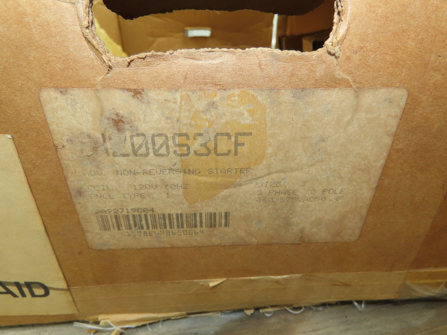 Westinghouse W200S3CF Combination Starter Enclosure Only Size 3 3ph NEMA 1