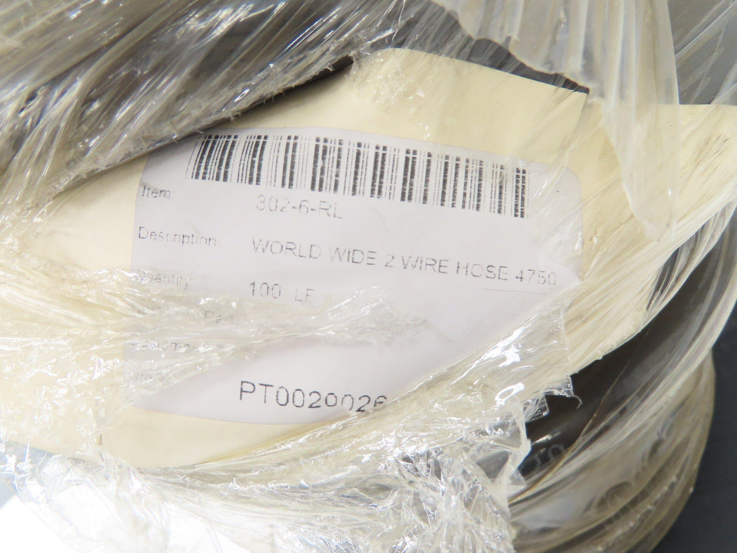 Parker 302-6-RL 3/8" Hydraulic Hose 4750psi Steel Braid 100' Spool