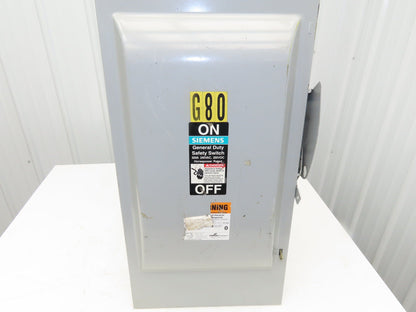 Siemens GF324N Safety Switch Disconnect Fused Stainless Steel 200A 240VAC 60HP