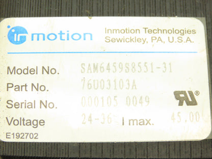 InMotion SAM6459S8551-31 Order Picker Forklift Steering Motor 24V/36V 76U03103A