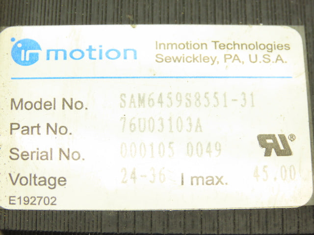 InMotion SAM6459S8551-31 Order Picker Forklift Steering Motor 24V/36V 76U03103A