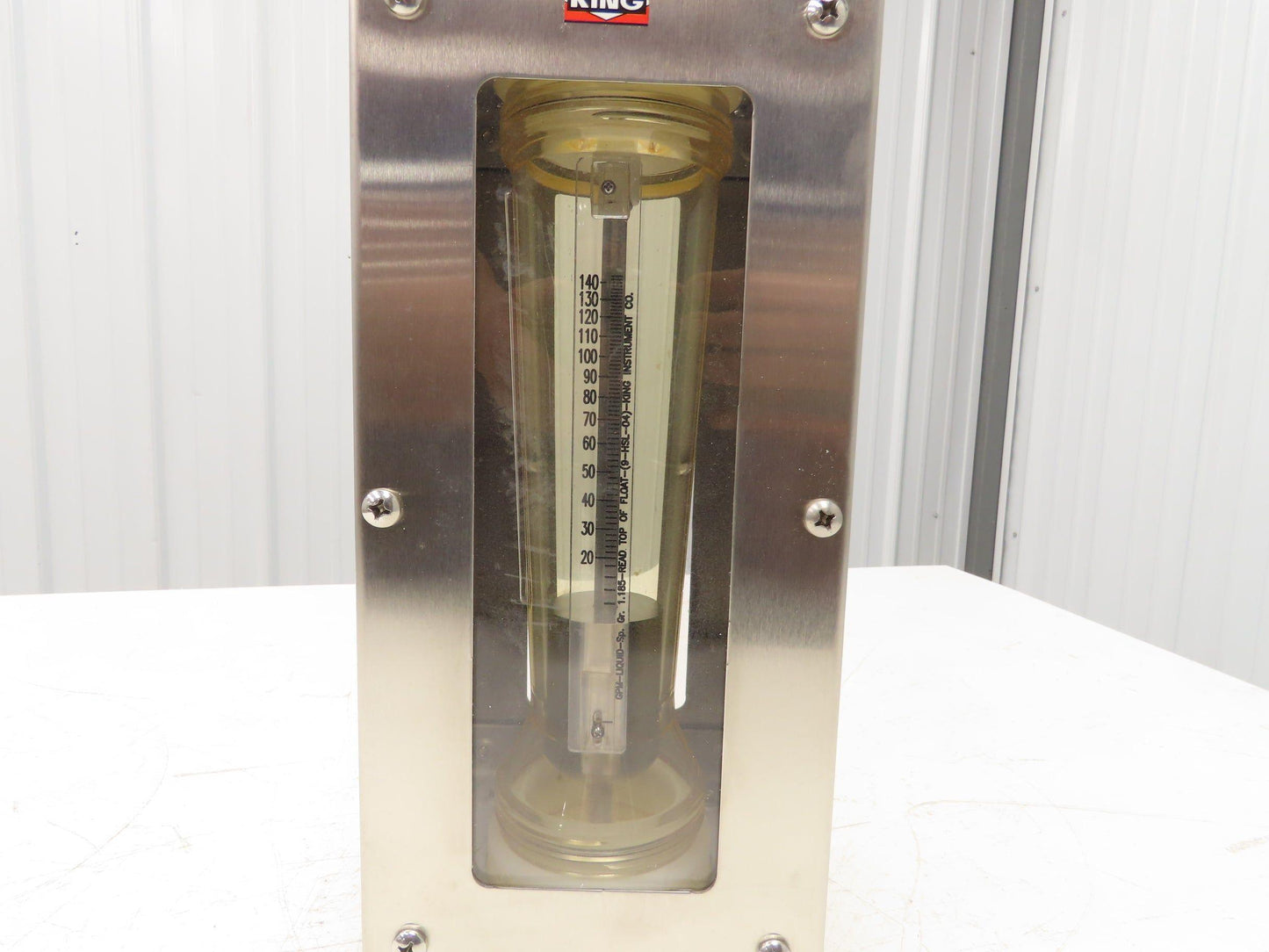 King Instruments 73117440103W Flow Meter 125psi Stainless 2" NPT 0-140gpm