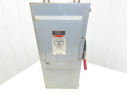 Westinghouse JHF-364 Safety Disconnect Switch 200A 600VAC 100HP 3Ph Fused