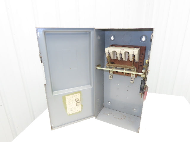 Westinghouse HU-264 Safety Disconnect Switch 200A 600VAC 50HP 3Ph Fused