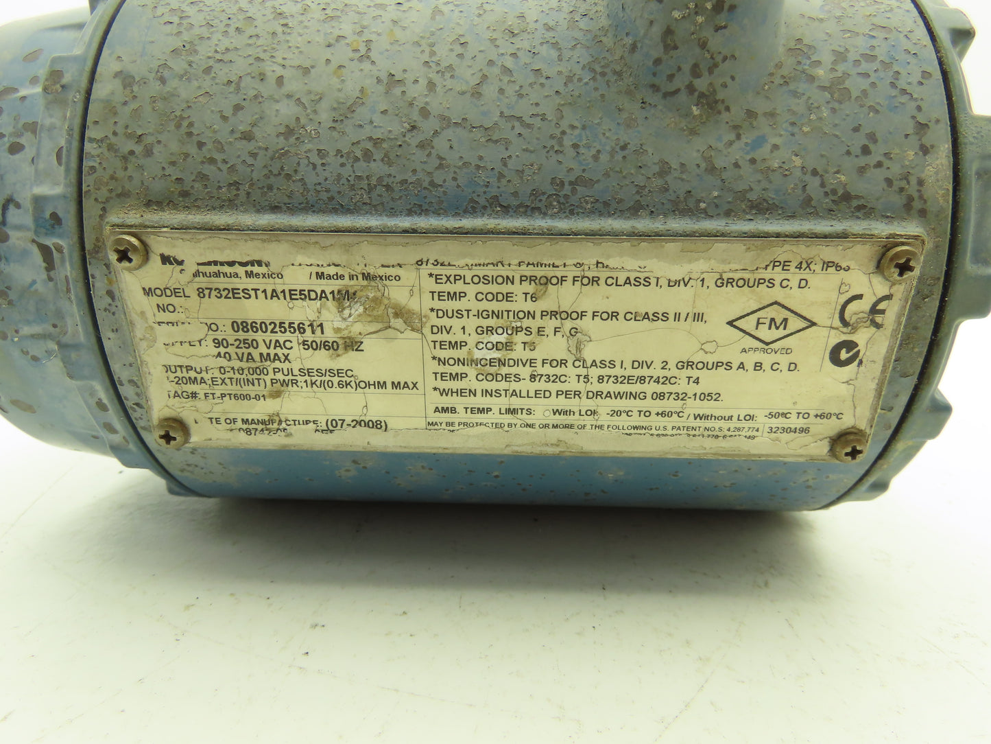 Rosemount 8705ASA010S1W0E5Q4B3 1" Flow Tube Meter Transmitter 8732EST1A1E5DA1M4