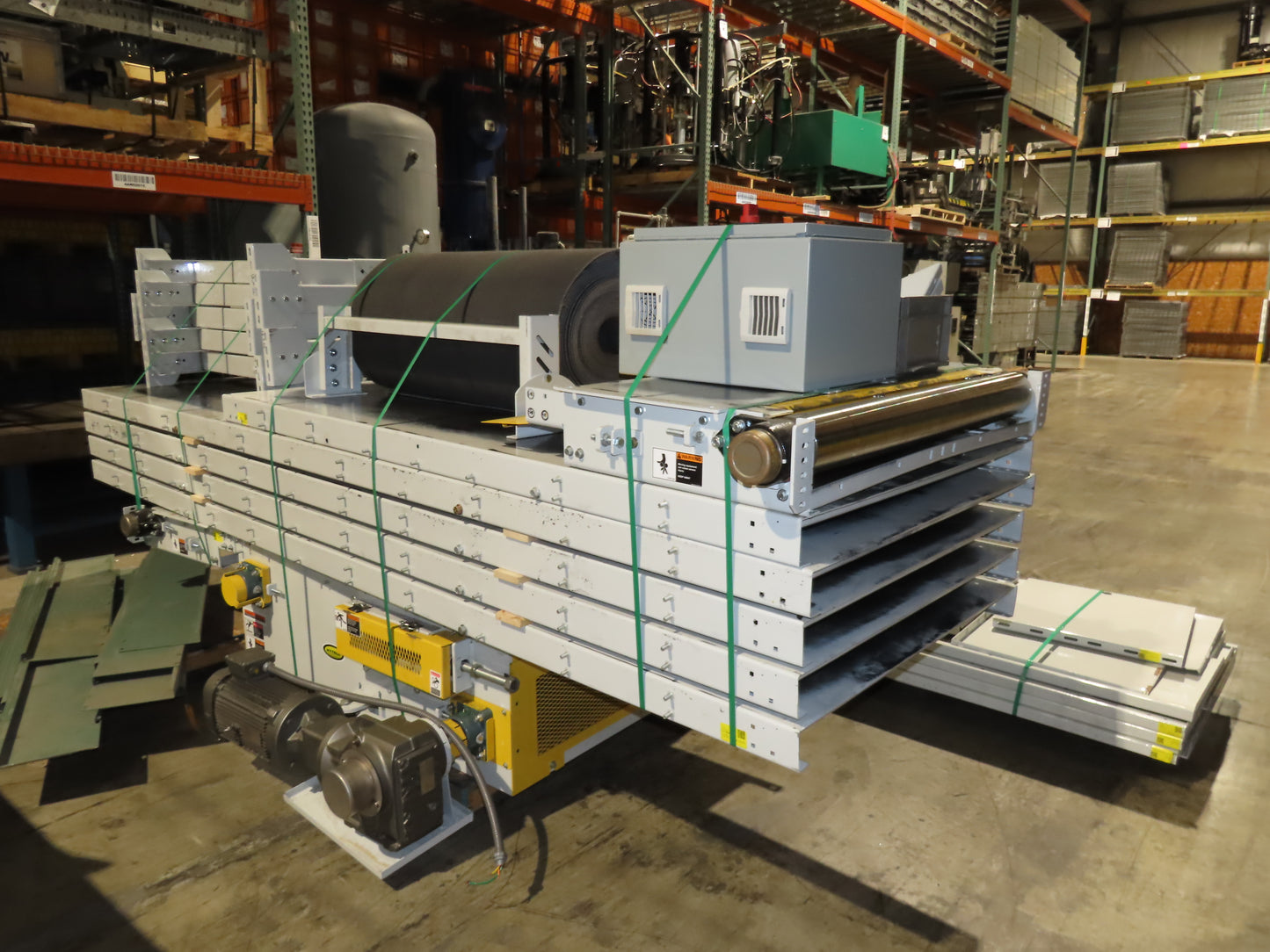 Hytrol BPC 43"x 65' Slider Bed Conveyor 41" Belt 7.5Hp 3PH Center Drive 170fpm