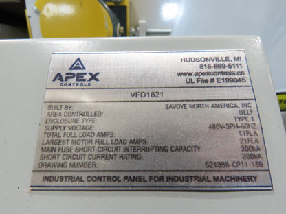 Hytrol BPC 43"x 65' Slider Bed Conveyor 41" Belt 7.5Hp 3PH Center Drive 170fpm