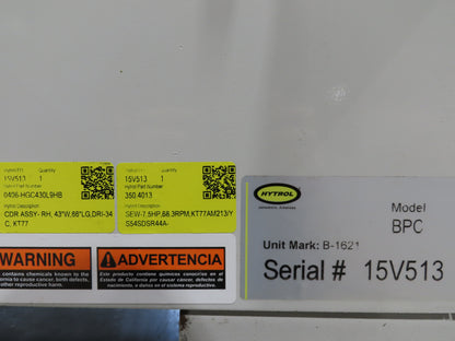 Hytrol BPC 43"x 65' Slider Bed Conveyor 41" Belt 7.5Hp 3PH Center Drive 170fpm