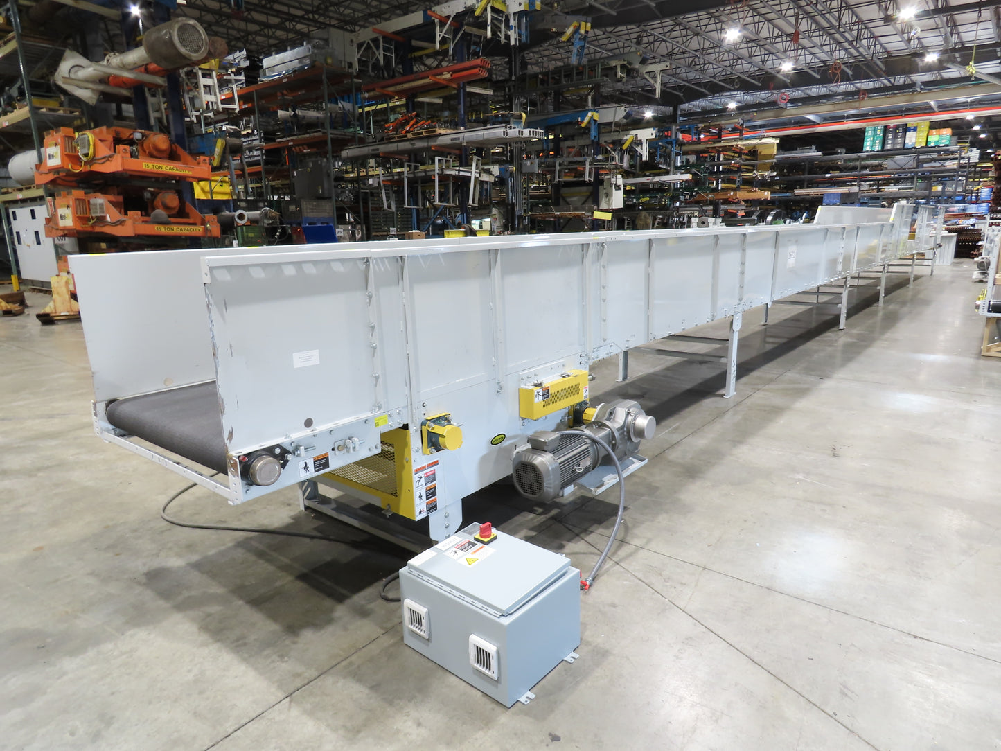 Hytrol BPC 43"x 65' Slider Bed Conveyor 41" Belt 7.5Hp 3PH Center Drive 170fpm