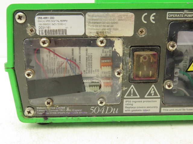 Watson Marlow 504DU Peristaltic Pump 55rpm/220rpm 120/240vac 50/60Hz 2200ml/min